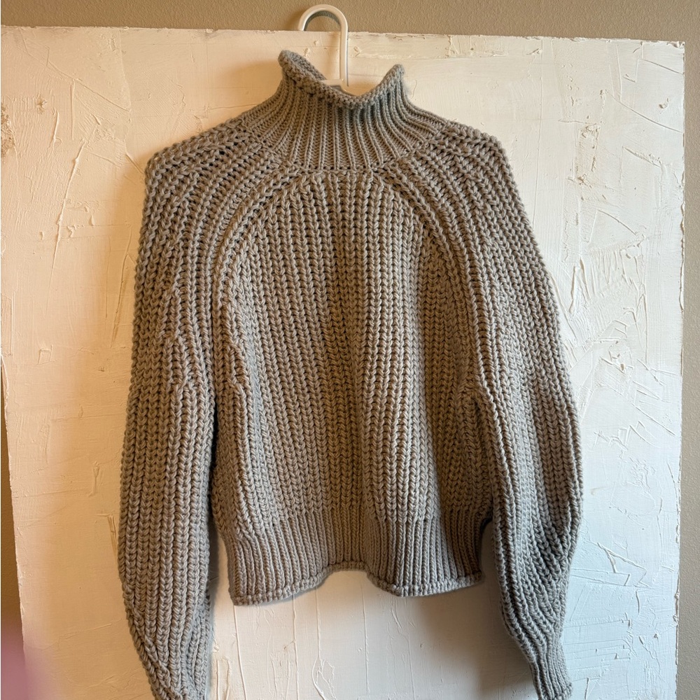 H&M Taupe Turtleneck Sweater